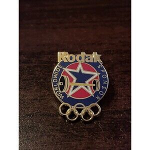 Vintage Kodak Worldwide‎ Sponsor Weightlifting Olympics Lapel Hat Pin
